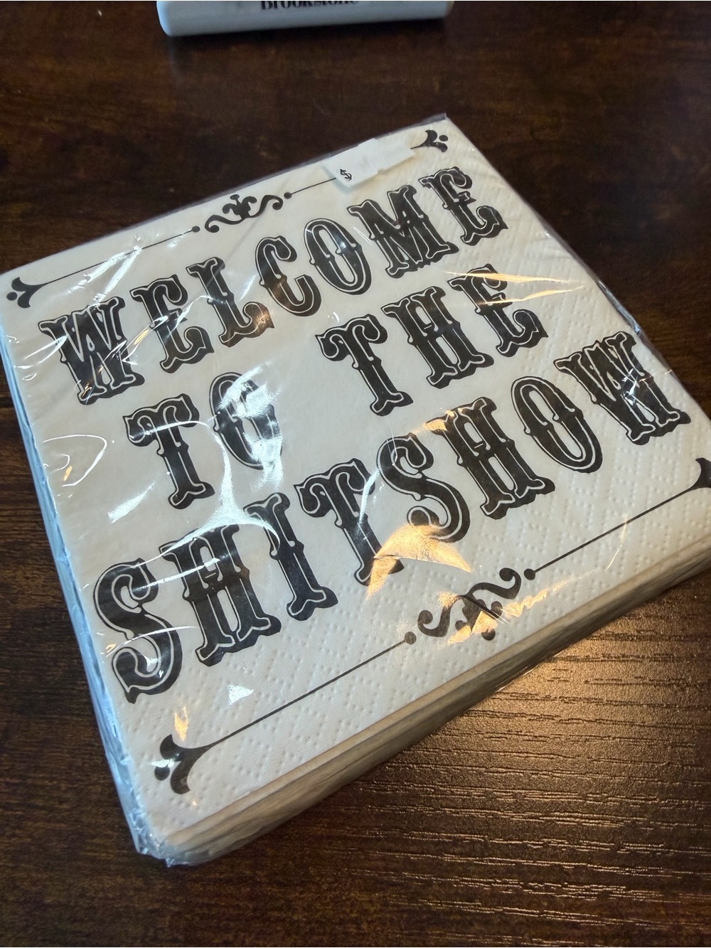 Novelty 'Welcome to the Shitshow' White Party Napkins